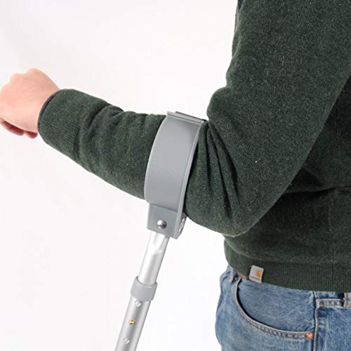[Australia] - Days Adjustable Crutches for Adults, Comfort Handle, Lightweight Mobility Aid, Handle to Ground Height 64 cm-94 cm Comfy Double Adjustable, 640 - 940mm 