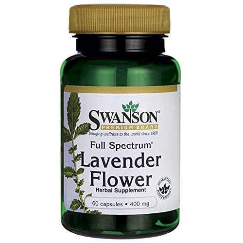 [Australia] - Swanson Full Spectrum Lavender Flower 400 Milligrams 60 Capsules 1 