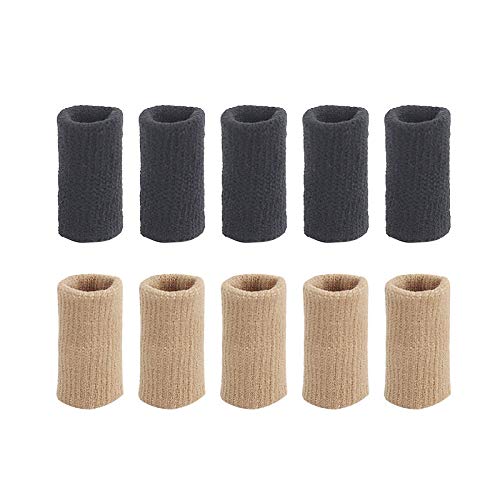 [Australia] - Nutteri 20 Pieces Finger Sleeves, Thumb Splint Brace for Finger Support, Relieve Pain for Arthritis,Triggger Finger, Compression Aid for Sports (nude) nude 