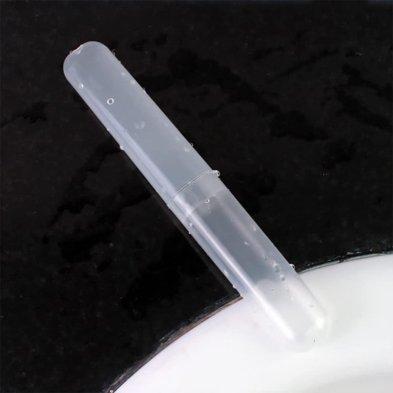 [Australia] - 4 Pcs Toothbrush Case Travel Cover with 4 Pcs Toothbrush Head Cover Portable Plastic Toothbrush Storage Case Toothbrush Container for Camping, Travel, Outdoor 