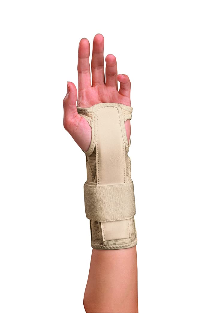 [Australia] - Mueller Sports Medicine Reversible Wrist Stabilizer with Splint, For Men and Women, Beige, L/XL Large/X-Large (Pack of 1) 