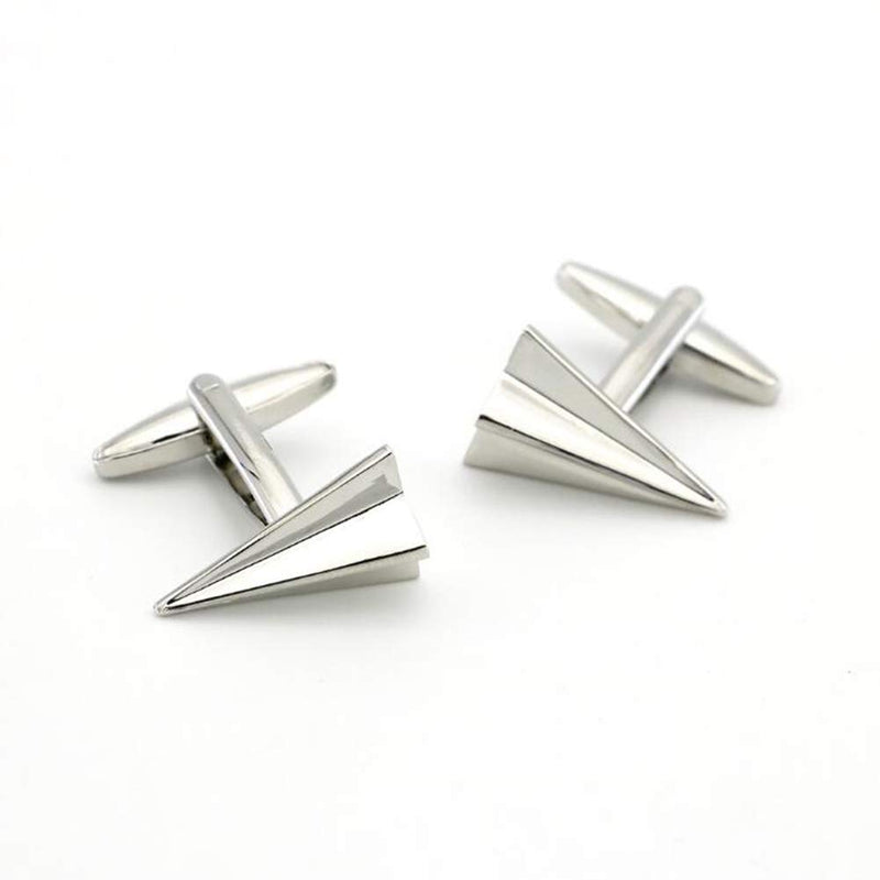 [Australia] - Paper Plane Style Silver Cufflinks 