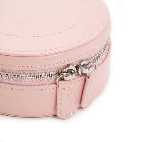 [Australia] - WOLF 392315 Sophia Mini Zip Case Jewelry Box, Rose Quartz 