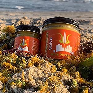 [Australia] - MJ’s Herbals Calendula Salve | Skin Soothing Balm, Eczema Cream, Diaper Rash, Scar Treatment, Bug Bite Itch Relief | Organic Calendula, Propolis Beeswax (1 oz) 1 Ounce 