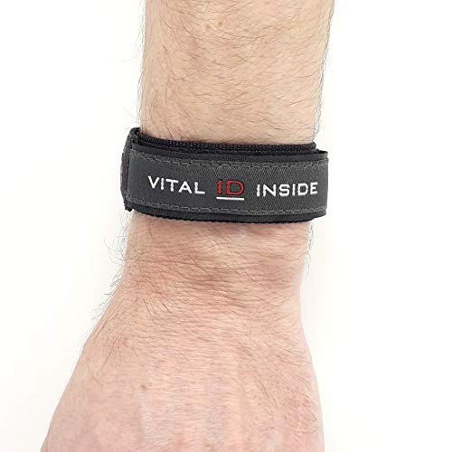 [Australia] - Diabetes Bracelets Type 2, Diabetic Bracelet Type 2, Diabetic kit Bag Essential, Diabetes ID Bracelets, Diabetic Wristbands Type 2 for Fast Awareness, Medical ID for Men Women Child Adult Teen Charcoal 
