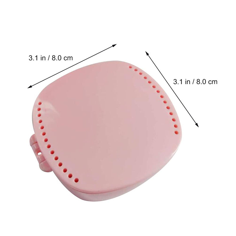 [Australia] - HEALLILY Denture Cup Denture Bath Case False Teeth Container Denture Brush Retainer Box for Denture False Teeth Cleaning Storage 