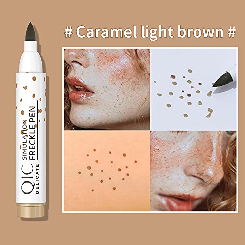 [Australia] - 2 Pack Freckle Pen, Waterproof Lasting Natural Like Face Freckle Makeup Pen for Natural Effortless Sunkissed Makeup(Dark brown) Dark brown 