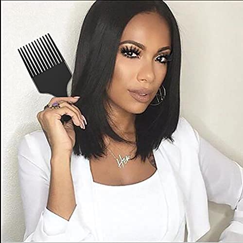 [Australia] - 3 Sizes Afro Combs Set, Black Plastic Afro Hair Comb Hair Pick Comb Wide Tooth Comb Hairdressing Styling Tool for Natural Curly Hair Style 