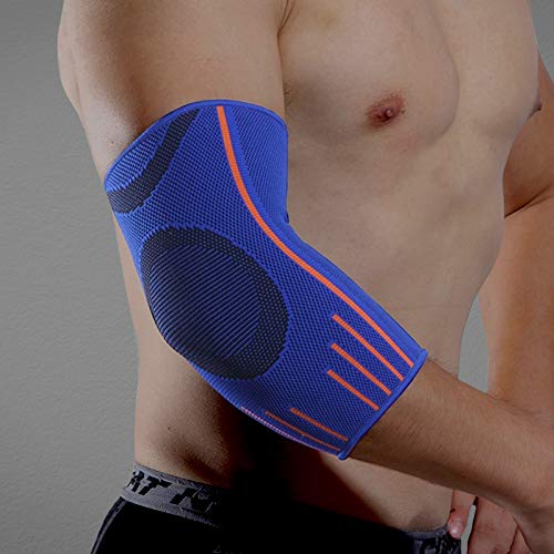 [Australia] - VITTO Elbow Support - Elbow Brace - Compression Arm Sleeve for Tendonitis - Arthritis - Best for Tennis Elbow - Golfers Elbow - Weightlifting (Blue, X-Large) XL (Pack of 1) Blue 