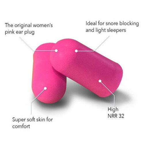 [Australia] - Hearos Sleep Pretty in Pink Women's Ear Plugs, 56 Count 56 Pair (Pack of 1) 