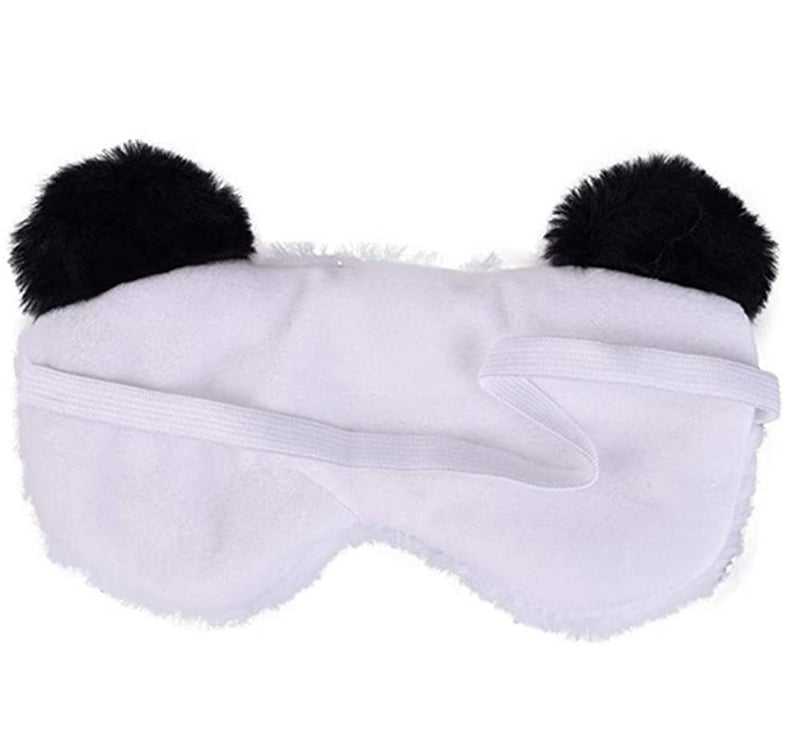 [Australia] - 2 Pcs Cute Sleep Mask, Soft Fluffy Plush Blindfold Funny Novelty Animal Sleep Mask Eyeshade for Kids Girls and Adult Night Nap Travel Meditation (Purple Fox &Panda) 