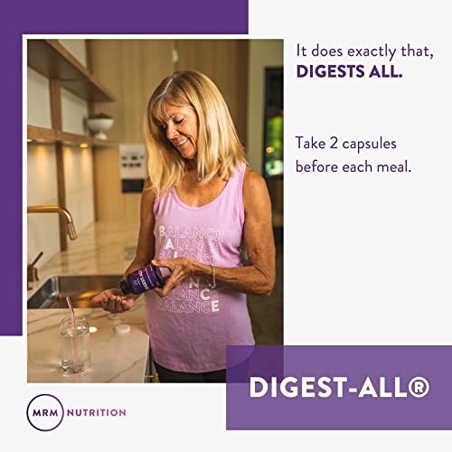 [Australia] - MRM Nutrition Digest-All ® | Digestive Enzymes | Improved Digestion and Absorption | Lactase + Amylase + Lipase| May Help with Bloating and Gas| 100% Vegetarian | Gluten-Free | 100 Capsules MRM Digest-All 100 Count (Pack of 1) 