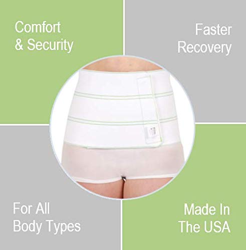 [Australia] - AltroCare 3 Panel, 9" Postpartum Abdominal Binder & Belly Band. Size L/XL stretches to fit 45" to 60" Large/X-Large (Pack of 1) 