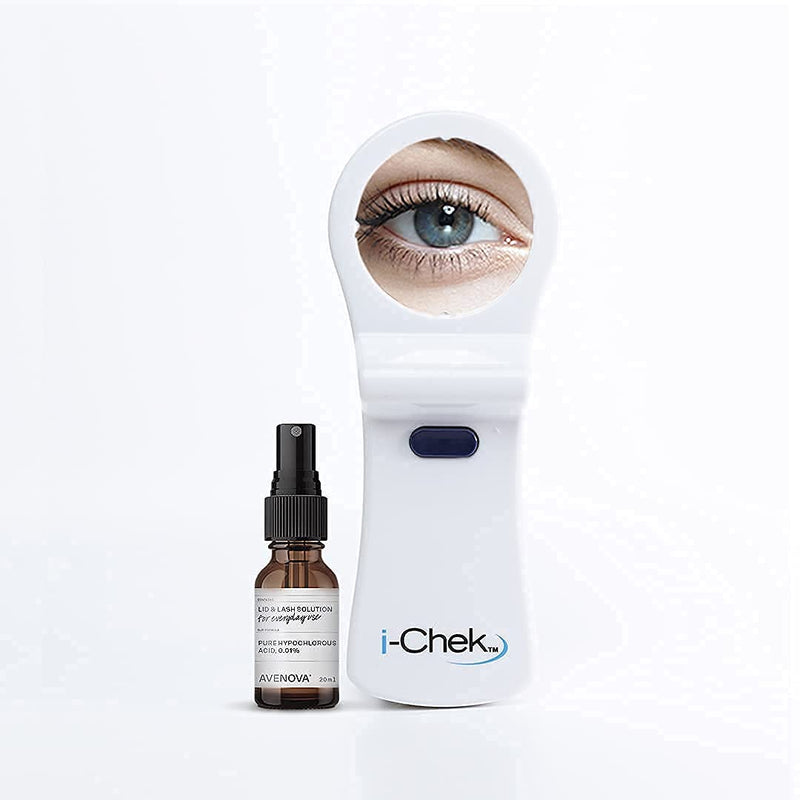 [Australia] - i-Chek by Avenova - Illuminated, Magnifying Eyelid & Eyelash Mirror for Blepharitis, Chalazion, Styes, Contact Lenses, and Lash Extensions 