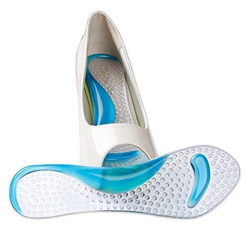 [Australia] - PEDIMEND Silicone Gel Arch Support Insoles (1PAIR) - Antiskid Flat Foot Correction Massage Shoe Pad - High Heel Pain Relief Gel Shoe Insoles - Unisex - Foot Care 2 