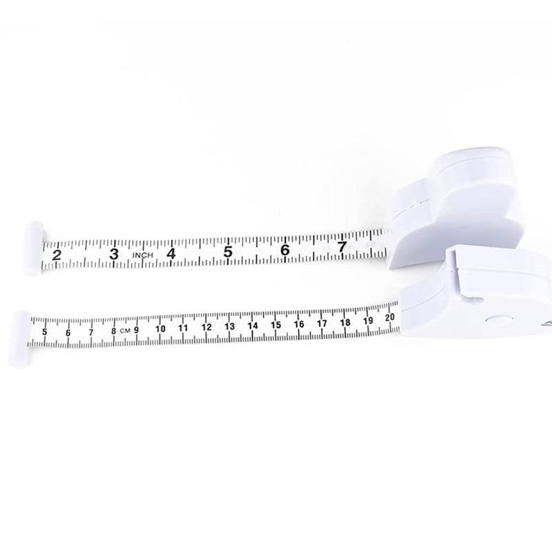 [Australia] - WIN TAPE 80'' 205cm Waist Body Tape Measure with Push Button, Measuring Waist and Arms (White) White 