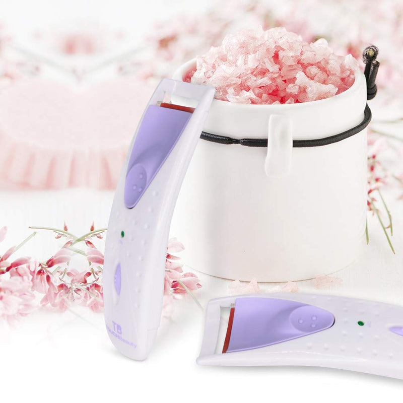 [Australia] - TOUCHBeauty Professional Heated Eyelash Curler with Silicone Refill Pad Curling Tool for Women Long Lasting Naturally Eyelashes TB-2003 Purple 