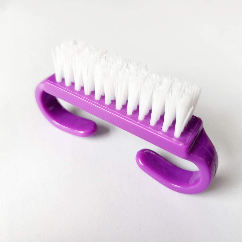 [Australia] - Avarosa Nail Brushes Set, Pack of 4, Scrubbing Cleaning Brush, Pedicure Brushes, Premium Quality and High Performance, Plastic Handle, Ergonomic Design, Smooth Texture. (Purple) Purple 