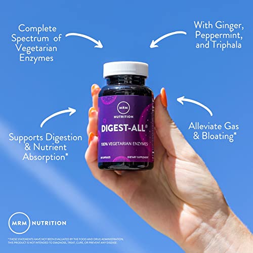 [Australia] - MRM Nutrition Digest-All ® IC Probiotics & Digestive Enzymes | Improved Digestion and Absorption | Healthy Digestion | May Help with Bloating and Gas | Gluten-Free | 15 Servings 