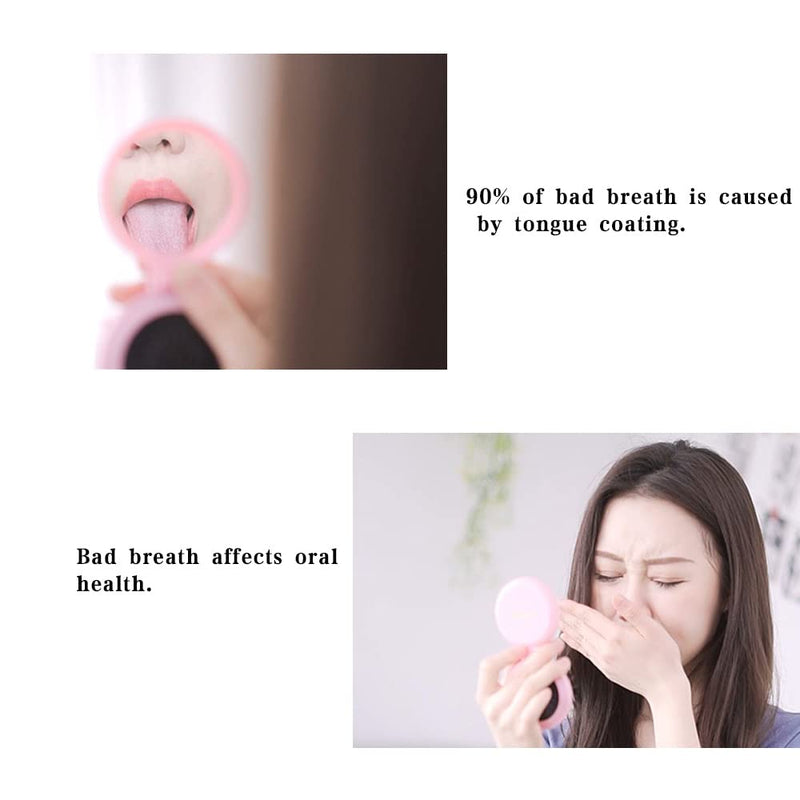 [Australia] - 2 Pcs Stainless Steel Tongue Brush Set Tongue Scraper Cleaner Professional Tongue Scraper with Case for Bad Breath Oral Care Fresh Breath 