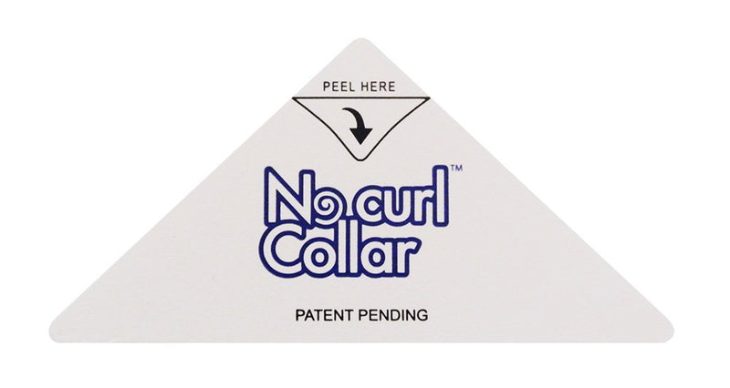 [Australia] - No Curl Collar Polo Shirt Collar Stays (You Choose: Peel-&-Stick Iron-on) One Size Fits All Refill Pack: 20 Pair Clear (Peel-&-stick) 