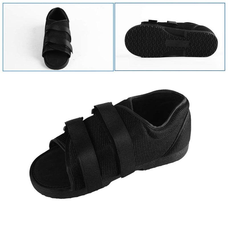 [Australia] - Artibetter Post Op Shoe Walking Boot with Adjustable Strap Post Injury Surgical Foot Cast Sandal Square Toe Orthopedic Support Brace for Broken Bone(WM Black) 