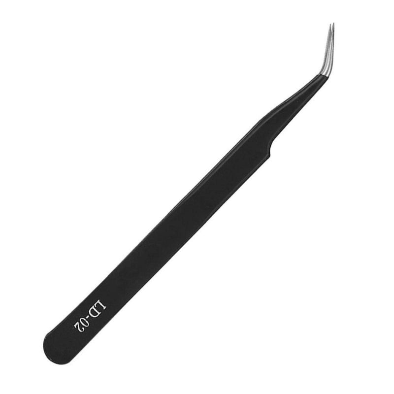 [Australia] - Eyelashes Grafting Tweezers Stainless Steel Tweezers High Density Tweezers Straight and Curved Individual Tweezers for Eyelash Extension (12 cm / 4.7 inch (Curved Head)) 12 cm / 4.7 Inch (Curved Head) 