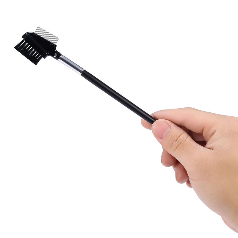 [Australia] - Stainless Steel Eyelash Comb, Eyelash and Eyebrow Brush with Dual-Comb for Brow Groomer Eyelash Extension Tools Cosmetic Makeup 
