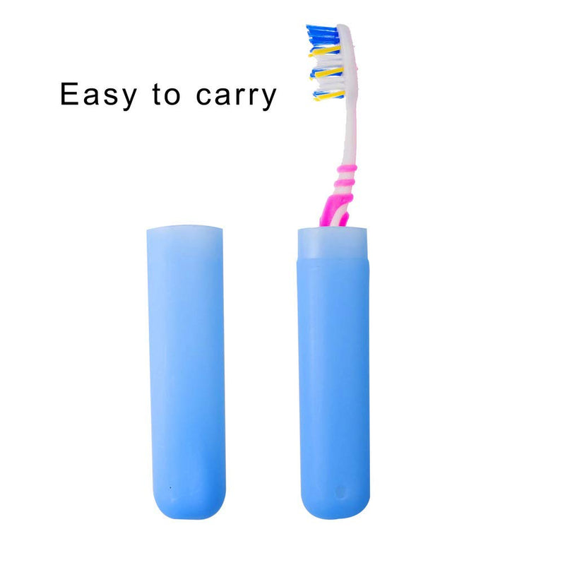 [Australia] - nuoshen 2 Pcs Plastic Toothbrush Case, Portable Toothbrush Holder Toothbrush Cover Storage for Daily, Travel 