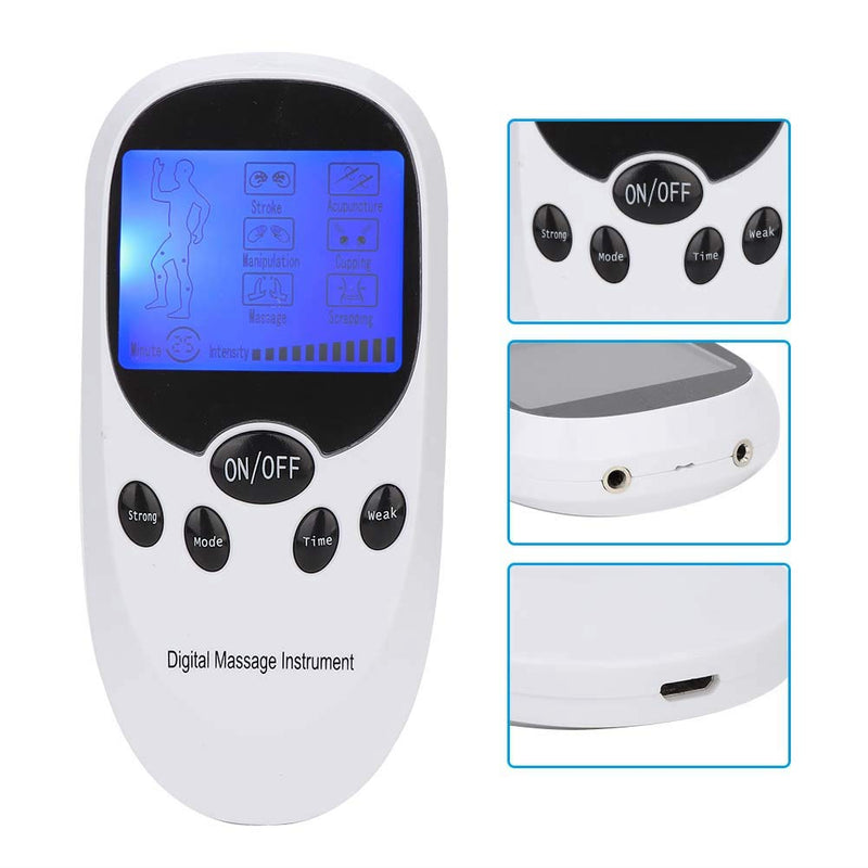 [Australia] - Dual Channel TENS Unit Muscle Stimulator Machine for Pain Relief, Digital Electronic Muscle Stimulator with 6 Massage Modes and 8 Pads Replacement, Tens Massager for Back, Neck, Muscle and Joint Pain 