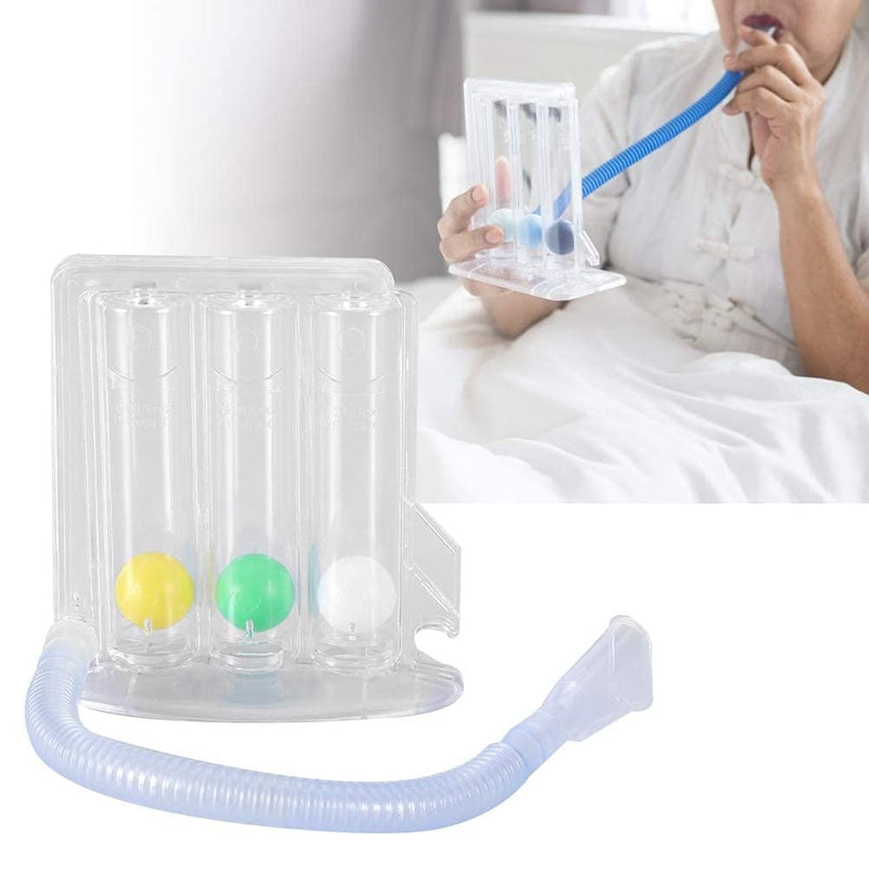 [Australia] - Lung Exerciser - 3-Ball Deep Lung Breathing Exerciser Spirometer Breathing Balls Safe Breath Exercise System Respirometer 