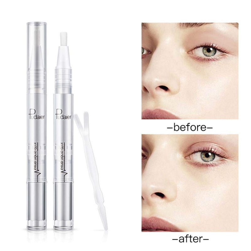 [Australia] - Double Eyelid Styling Cream , Natural Transparent Double-Fold Eyelid Styling Pen Gel with Y Stick for Girls/Women Beauty 