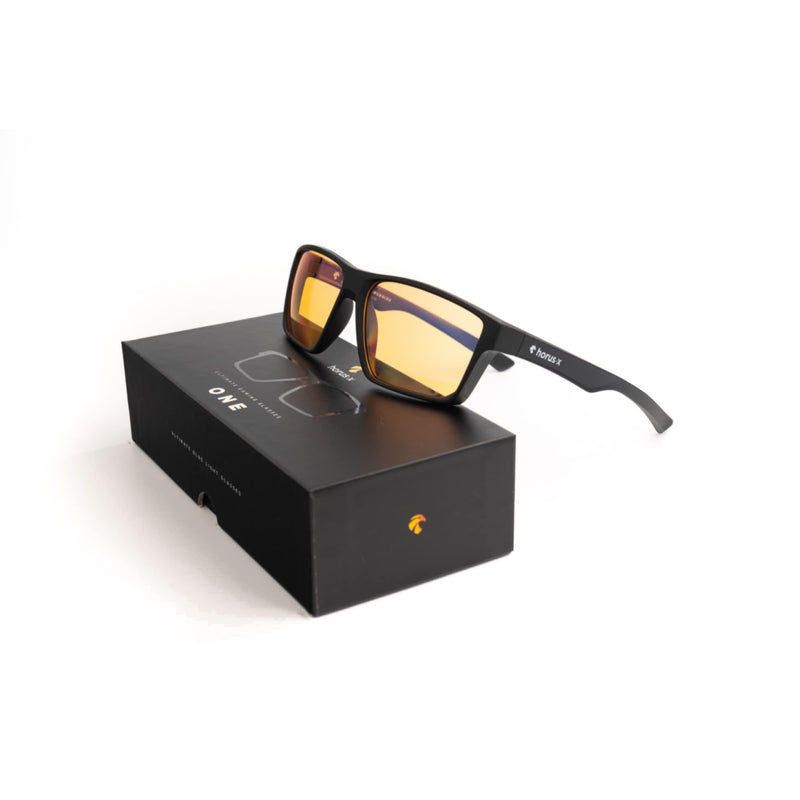 [Australia] - Horus X � Blue Light Blocking Gaming Glasses - Professional Screen Filter Anti Glare Fatigue and Eyestrain (Games, TV, PC) - eSport Men and Women - Amber One 
