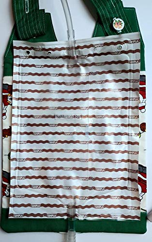 [Australia] - 100% Cotton Catheter Night Bag Holder with Handle. Festive Season. Santa. Cover for a Catheter Night Bag. 