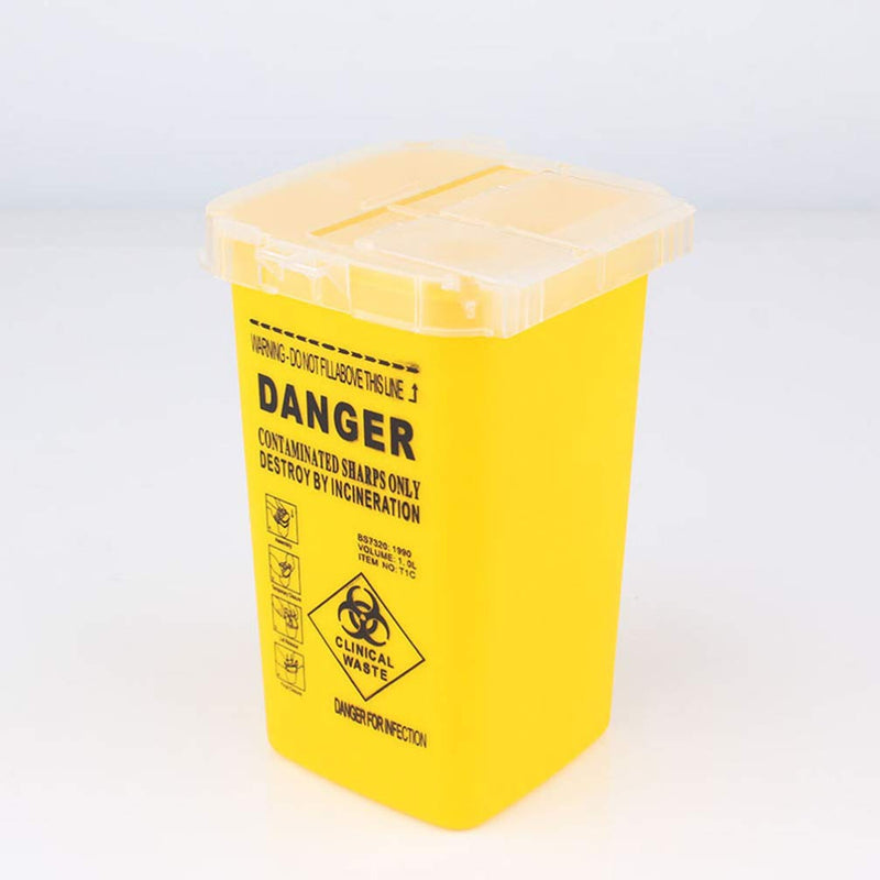 [Australia] - DOITOOL Container Needle Disposal Box Tattoo Medical Disposal Container Sharps Container Waste Box for Tattoo Supplies Yellow 