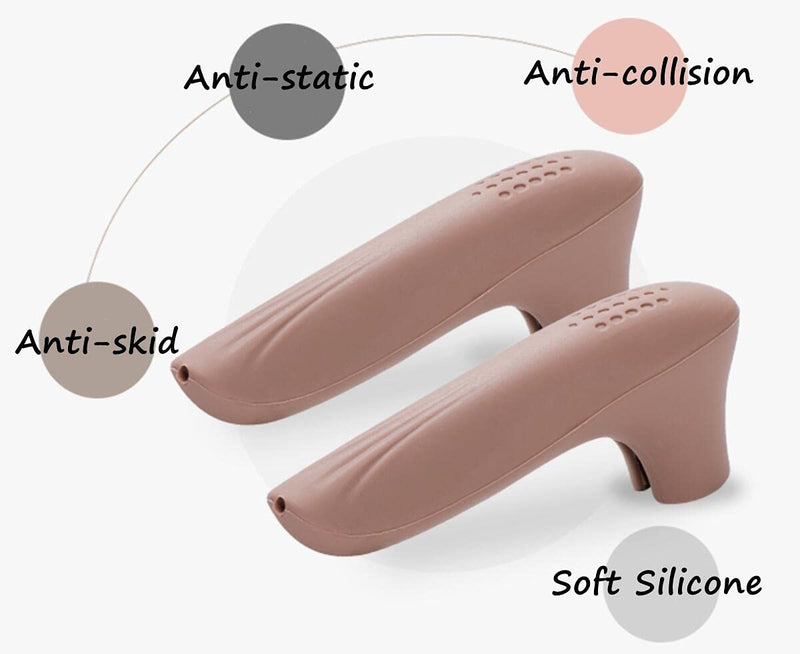 [Australia] - Eggone 4/Set Silicone Door Handle Cover Door Grip Anti-Collision Anti-Static Multifunctional Door Handle Protective Cover for Home (2Pcs Knob & 2Pcs Lever Door Handle Cover) 2pcs Knob & 2pcs Lever Door Handle Cover 