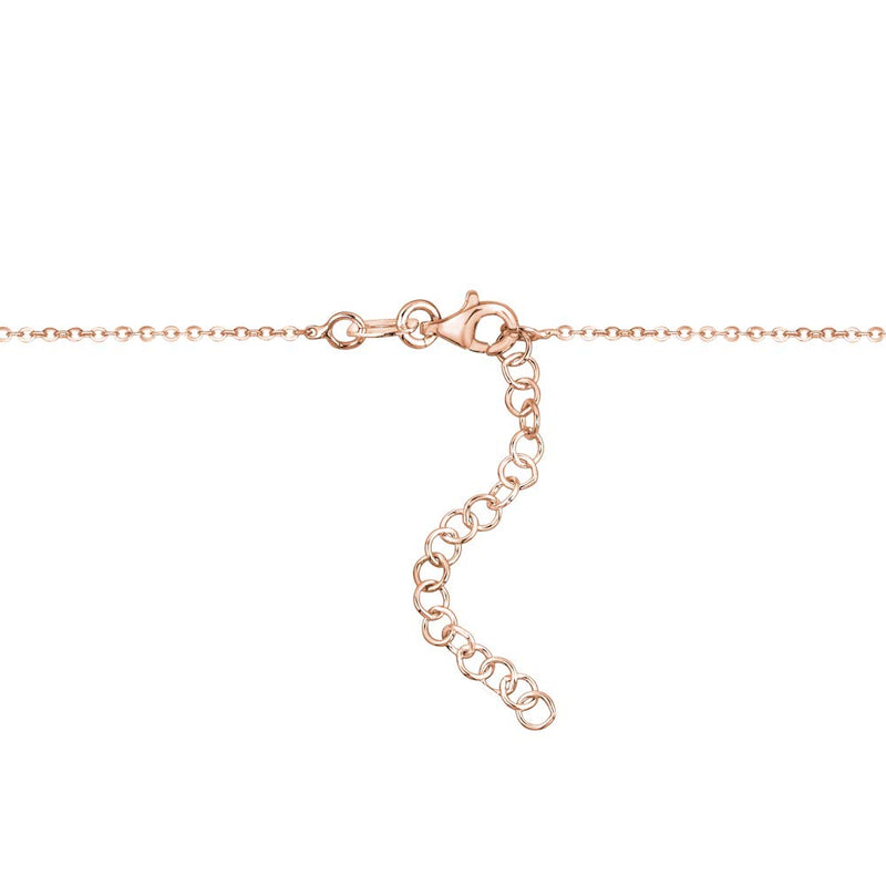 [Australia] - Sterling Silver 925 Mini Discs Necklace Women Girls Teens Flat Multiple Cable Chain 18" Rose Gold 