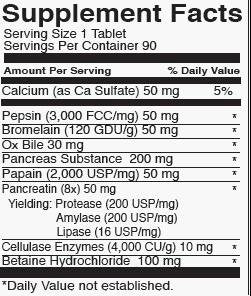 [Australia] - DIGESTIVE ENZYMES SUPPLEMENT - Includes Purified Ox Bile Salts - Tablets for No Gallbladder Sufferers - Enzyme for Digestion & Gas Relief - Helps Bloating, Acid Reflux, Constipation & Repair Leaky Gut 90 Count (Pack of 1) 