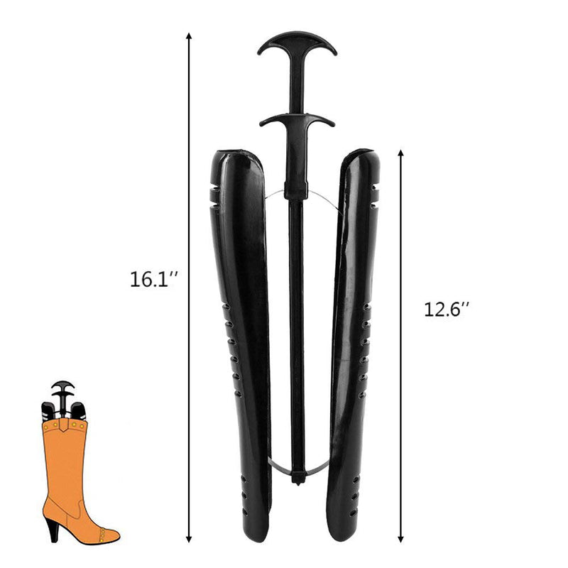 [Australia] - Satisfounder Boot Tree Shaft Boots Shapers Knee High Tall Boots Great Support Form Shaping Inserts for Womens and Mens Shoes 2 Pair Black 