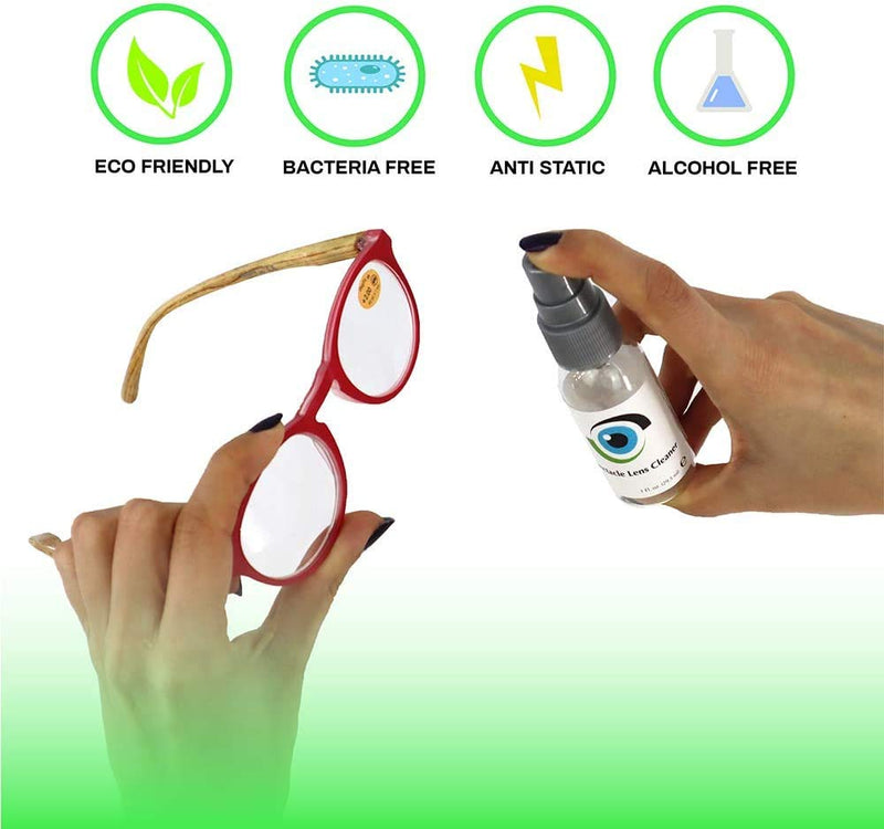 [Australia] - Lens Cleaner 1 x 59ml, 1 Fl oz Bottle Eyeglasses, Glasses, Cameras and Other Lenses - Alcohol Free Cleaning Solution Spray Suitable for All Coatings by Sports World Vision 