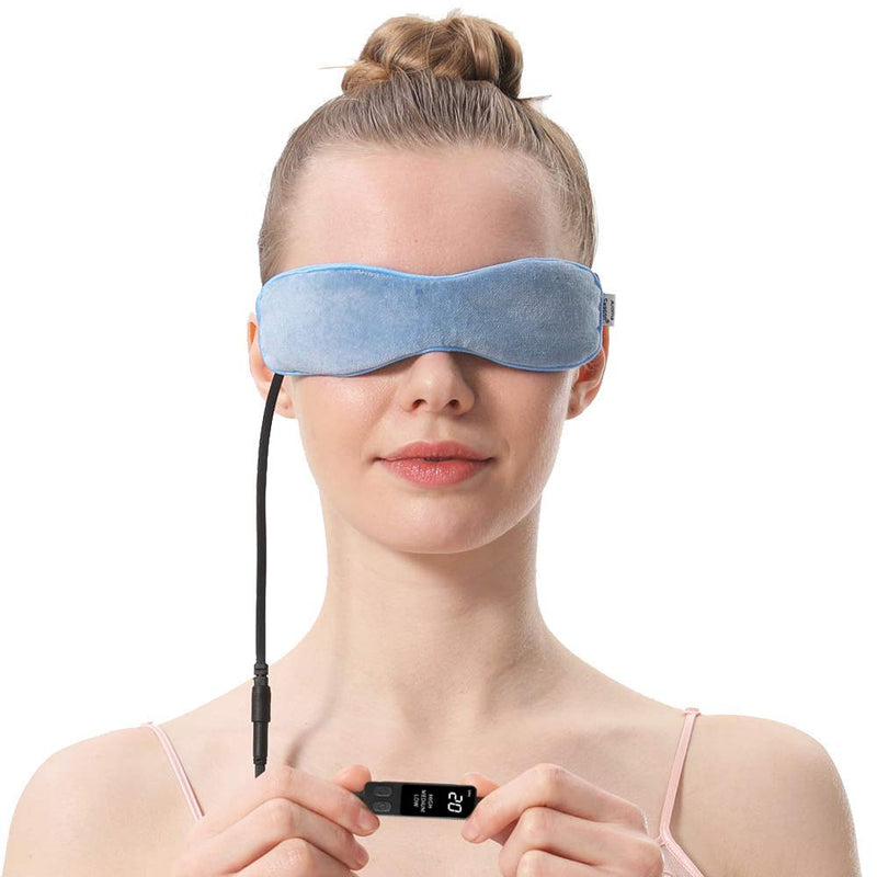 [Australia] - Aroma Season Cotton Heated Eye Mask, Great for Blepharitis and Dry Eyes Treatment, Relieve Dry Eye Syndrome, MGD and Styes (Blue) Blue 