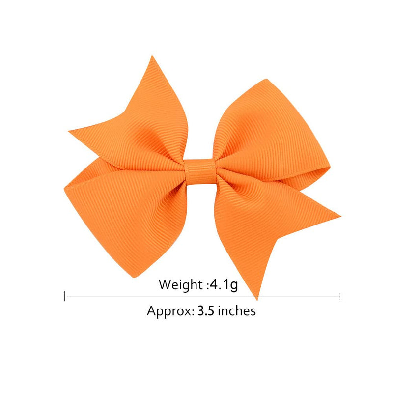 [Australia] - JOYOYO 20 Pcs Hair Clips for Girls Hair Bows for Gilrs Pinwheel Bows Grosgrain Ribbon Bows with Small Crocodile Clips, 3.5 Inch Medium Size Hair Bows for Toddlers, Girls 