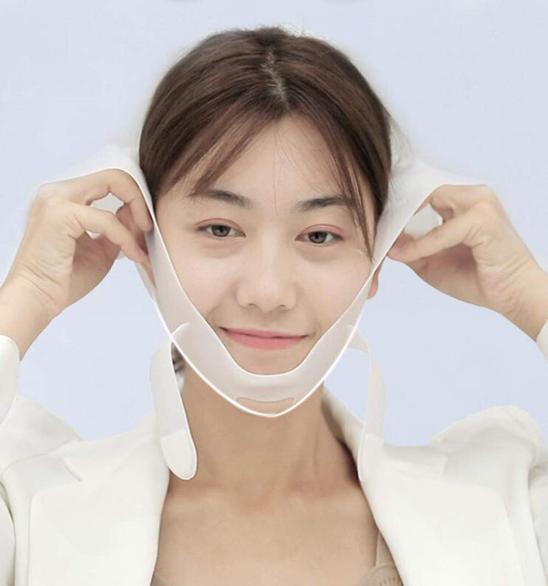 [Australia] - Facial Slimming Strap Silica gel Lifting Belt Pain-Free Face Face Lifting Belt Pain Free Anti Wrinkle Face Band, Double Chin Reducer Bandage 