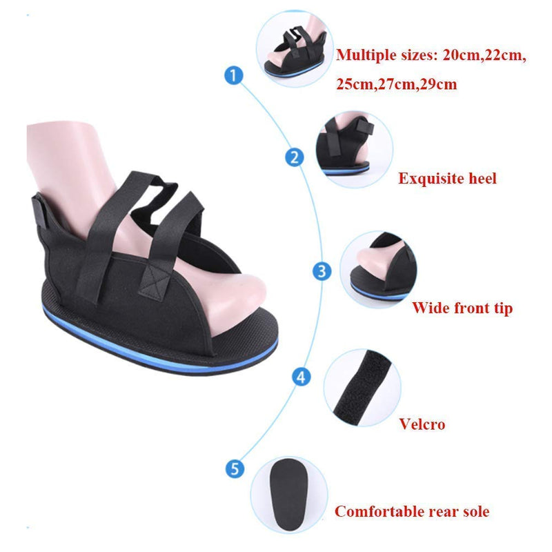 [Australia] - Post Op Shoe Broken Toe Open Walking Shoe Lightweight Surgical Foot Protection Cast Boot Adjustable Straps for Ankle Injures Support Bunion Hammertoe Post Surgery Brace Foot Fracture Orthopedic Shoe L ( Mens Size 11-13 ) 