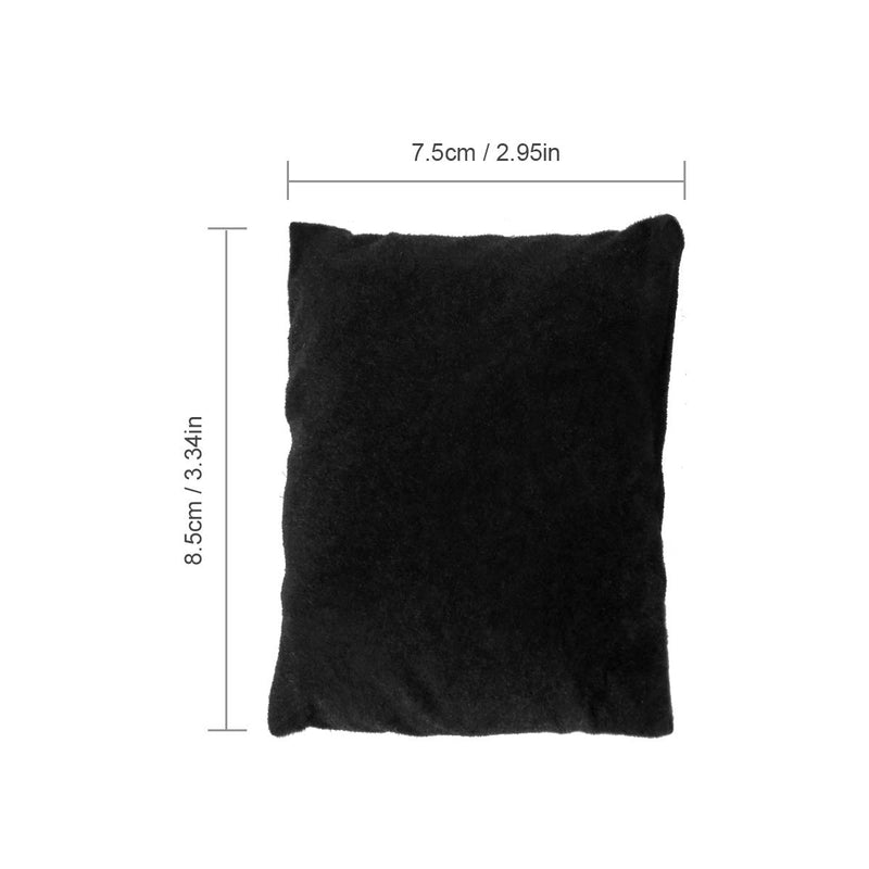 [Australia] - Sdoot 20 Pieces Velvet Bracelet Watch Pillow, Small Black Velvet Pillow Jewelry Pillow Watch Bracelet Bangle Cushions 