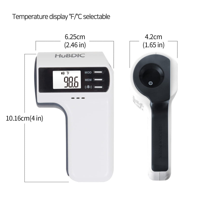 [Australia] - HuBDIC Medical Grade Infrared Non-Contact Thermometer │Made in S. Korea│ LCD Display, Instant Read │Thermometer for Adults, Kids, Toddlers, Infants, and Babies (Black) Black 