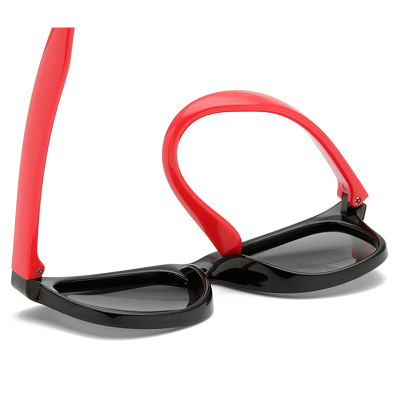 [Australia] - Kids Polarized Sunglasses for Boys Girls TPEE Rubber Flexible Frame Shades Age 3-12 01 Bright Black(3 Pack) 45 Millimeters 