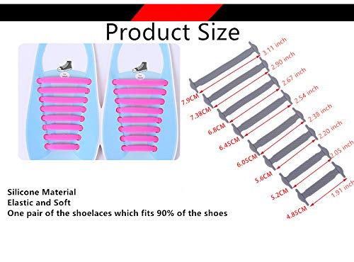 [Australia] - No Tie Shoelaces for Adults and Kids Silicone Elastic Tieless Shoe Lace for Sneakers Black Youth and Adults 