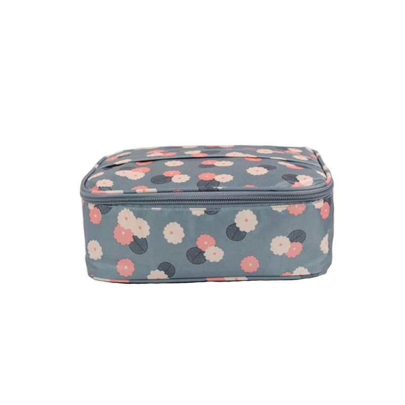 [Australia] - Portable Travel Makeup Cosmetic Bags Organizer Multifunction Case Toiletry Bags for Women/A-Blue Daisy A-Blue Daisy 