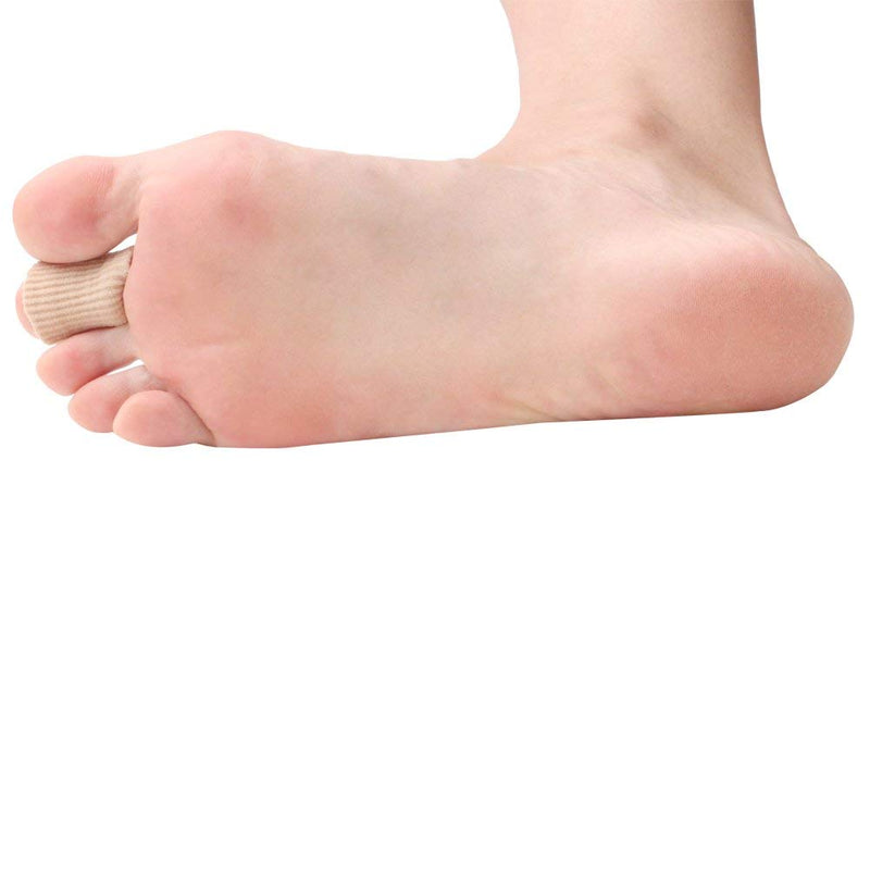 [Australia] - footinsole Toe Protectors Heels -Gel Toe Tube - Fabric Sleeve Protectors 2PCS (0.6 X 6 Inches) (0.6 X 6 Inch)-S 
